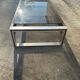 Rosewood coffee table with glass top