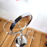 Small chrome barber mirror