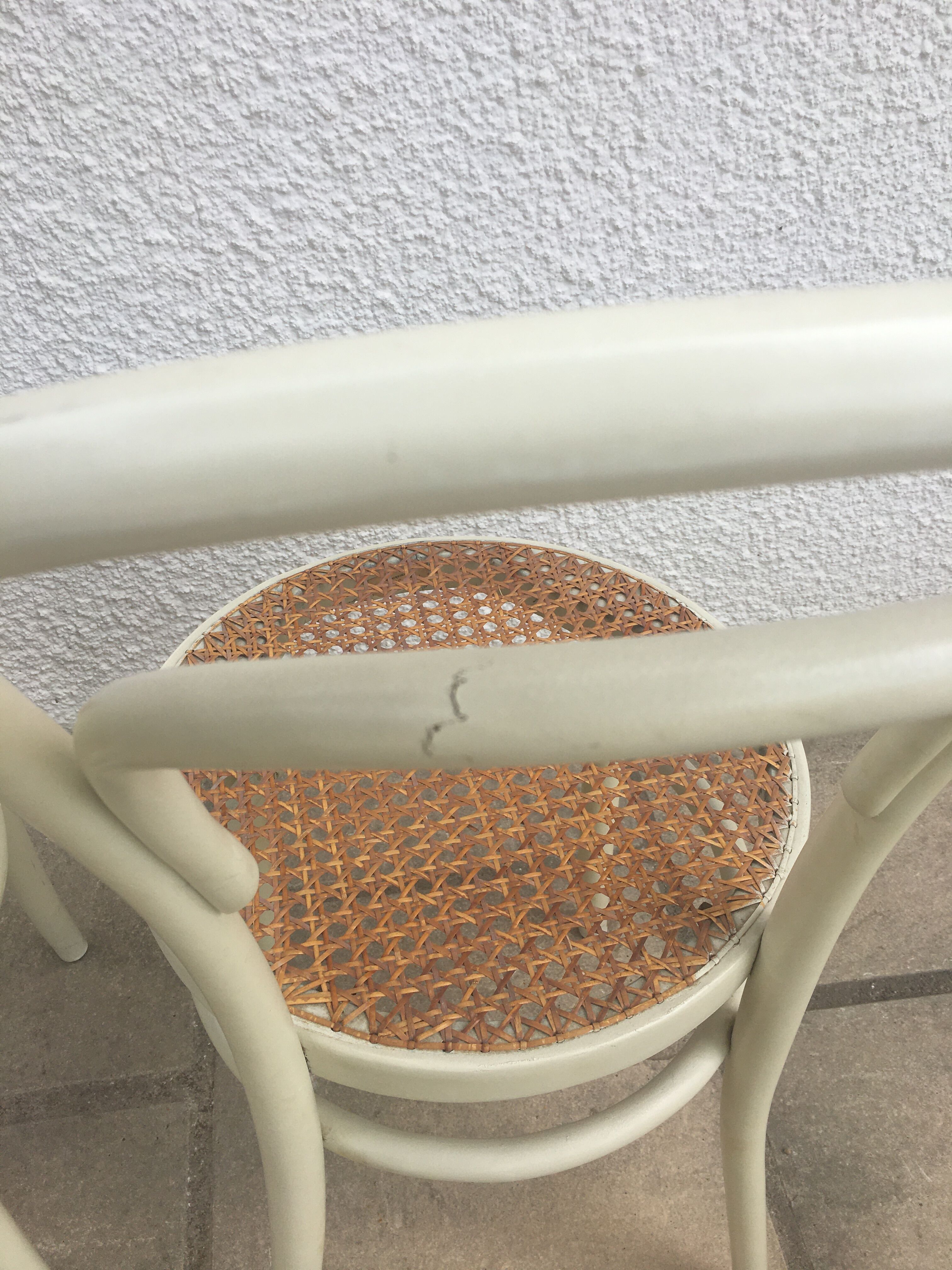 Bistro chairs in rattan and canning