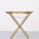 small Brass folding serving tray table 1970 France