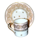 Litron cup from Limoges in porcelain with pink and gold decoration, signed Porcelaine d’Art PP.