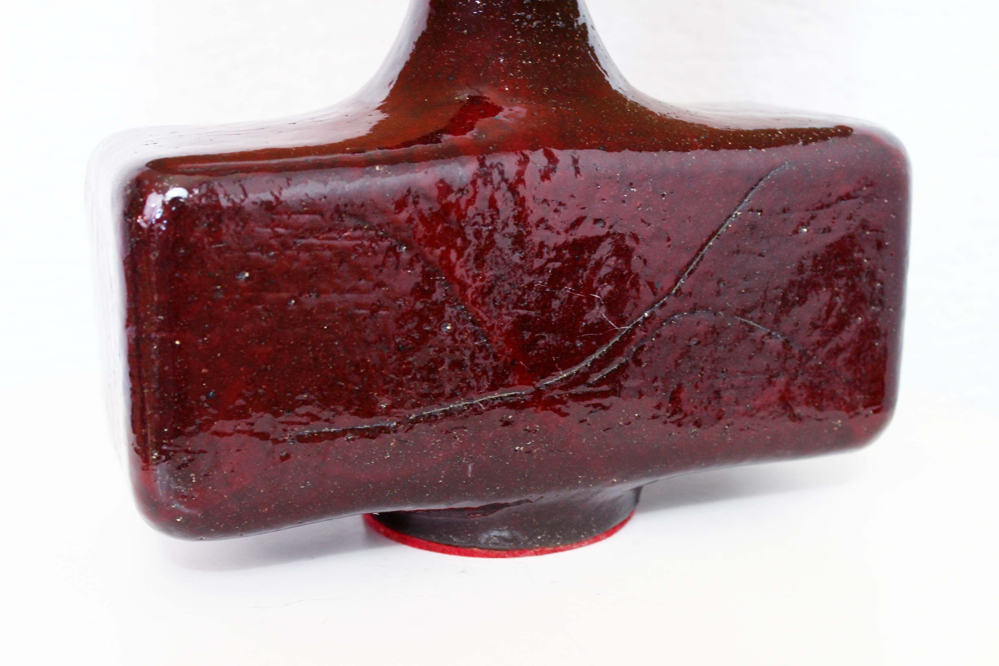 Beautiful ceramic table lamp and 60s straw