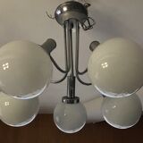 5-ball chrome chandelier 70-80s