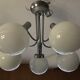 Lustre chromé 5 boules années 70-80