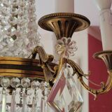 6-light hot air balloon chandelier with crystal pendants, late 19th century