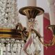 6-light hot air balloon chandelier with crystal pendants, late 19th century