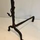 Pair of wrought iron landiers. french work ,seventeenth century