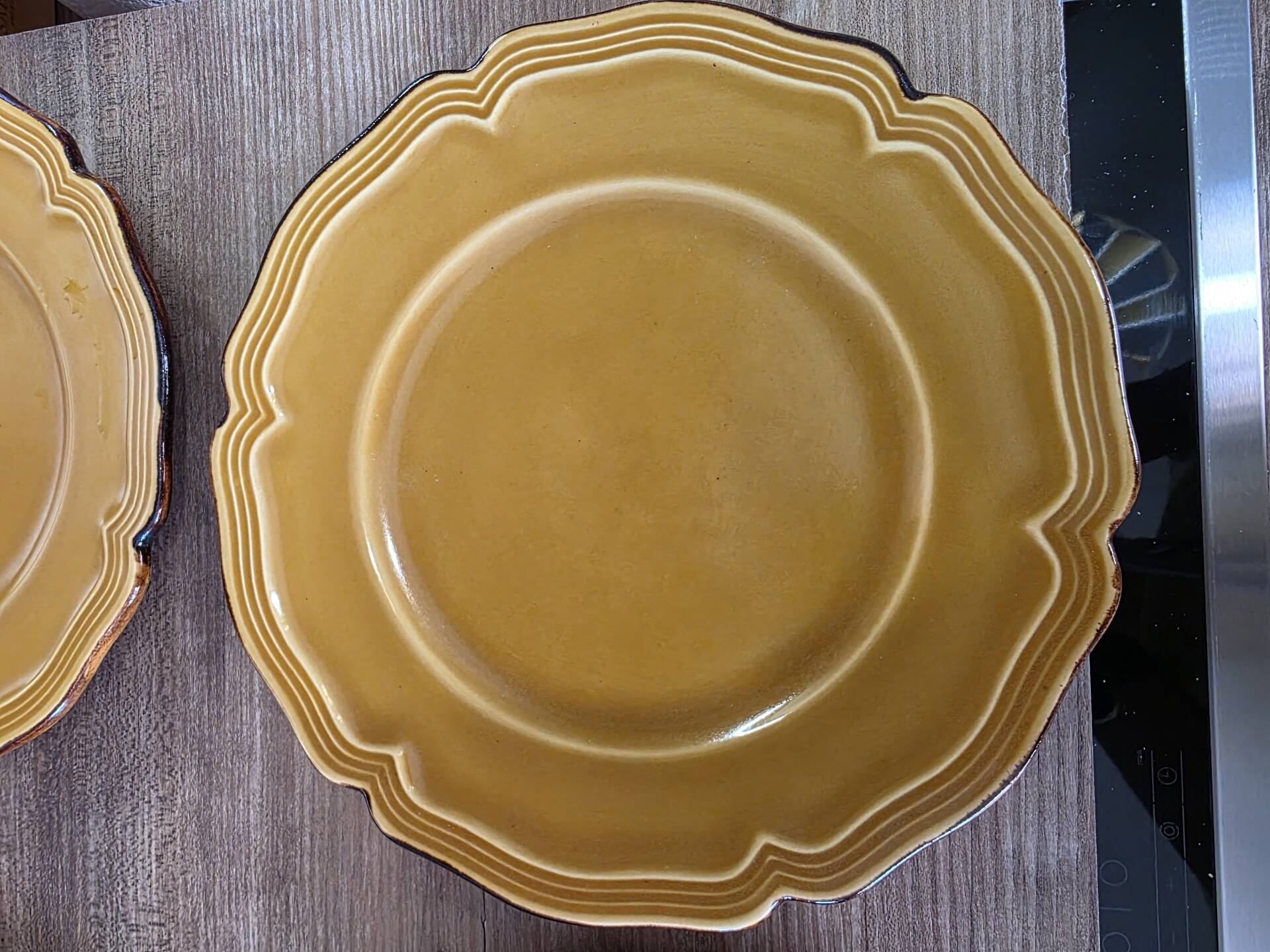 5 Dieulefit Milon plates in glazed earthenware