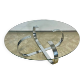 Glass coffee table