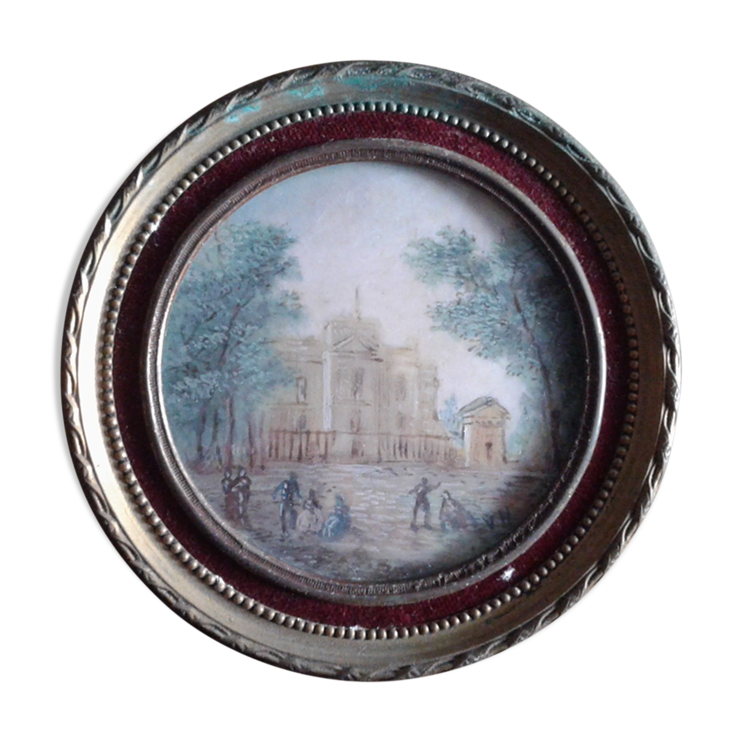 Miniature , cathedral landscape painting