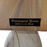 Rare lampe en pierre de calcaire Maison Brusson circa 1990