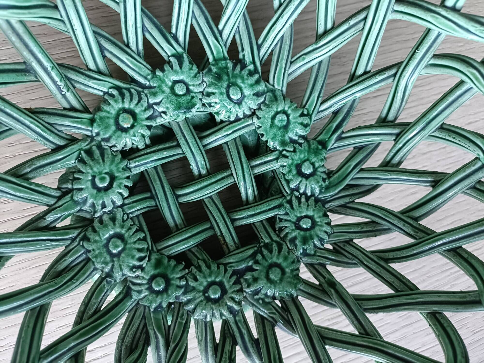 Paul Pichon Uzès woven ceramic cup basket