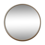 Space Age mirror with white plastic frame