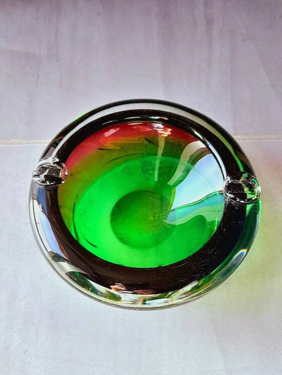 Multicoloured ashtray, Murano 1970.