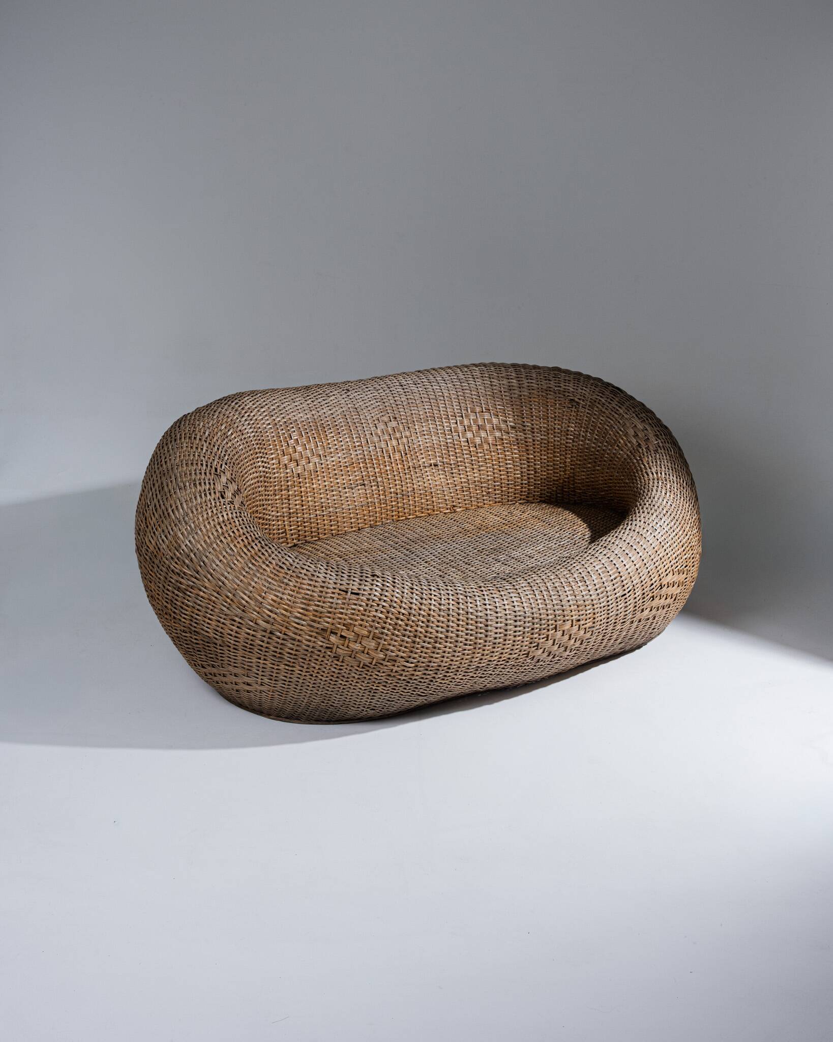 Wicker outdoor sofa, 1960s