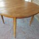 Scandinavian design teak table with extension cord