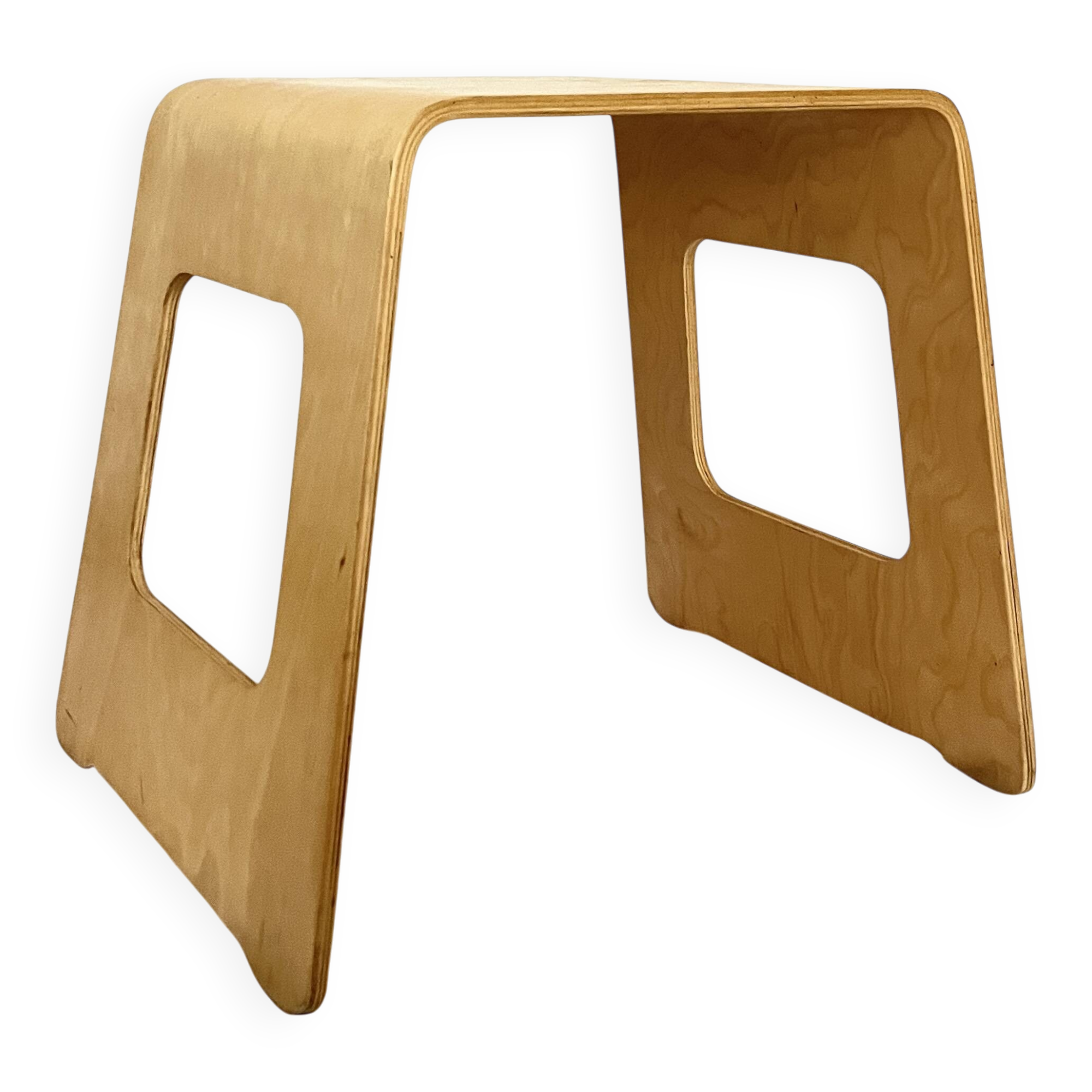 Tabouret/Table d'appoint en contreplaqué vintage Benjamin Birch, Lisa Norinder pour IKEA