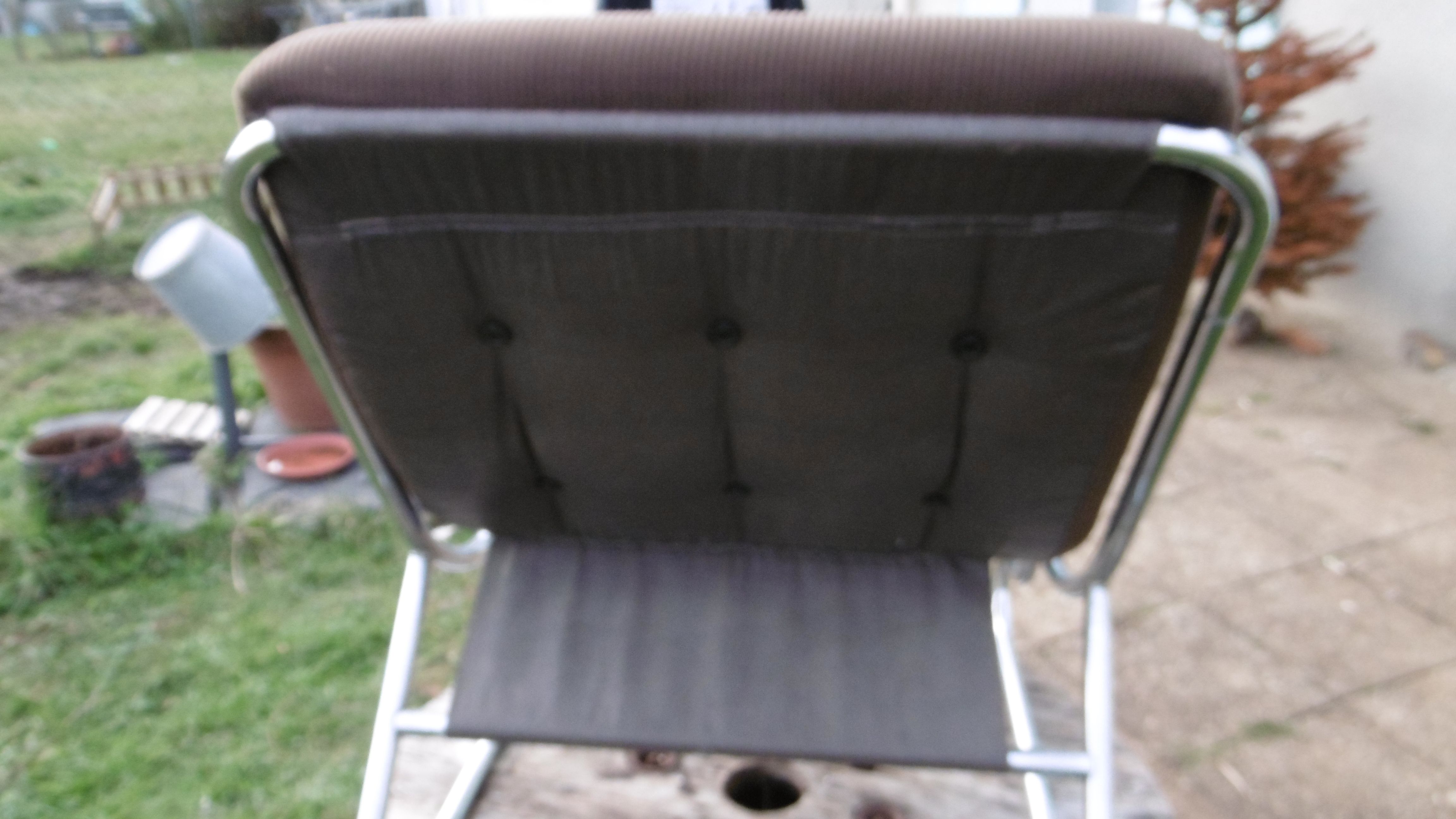 Chair tubular in Brown velvet of the 1970s