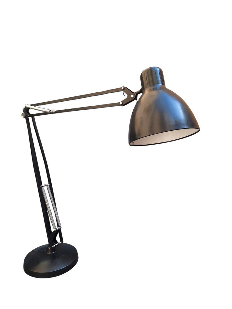 The Great JJ black floor lamp by Jac Jacobsen for Luxit Leucos, 1980s