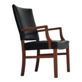 1960s, Danish armchair, original very good condition, teak wood, artificial leather.