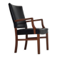 1960s, Danish armchair, original very good condition, teak wood, artificial leather.
