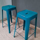 Pair of industrial bar stools