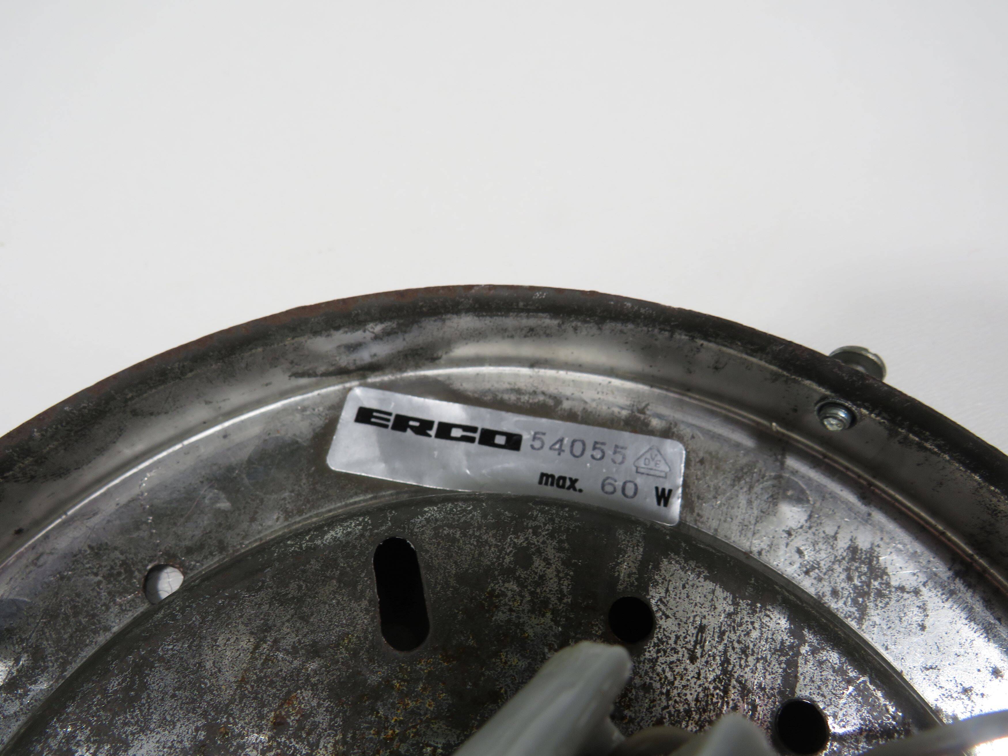 Round ceiling light/wall lamp by Erco, Germany 1960s