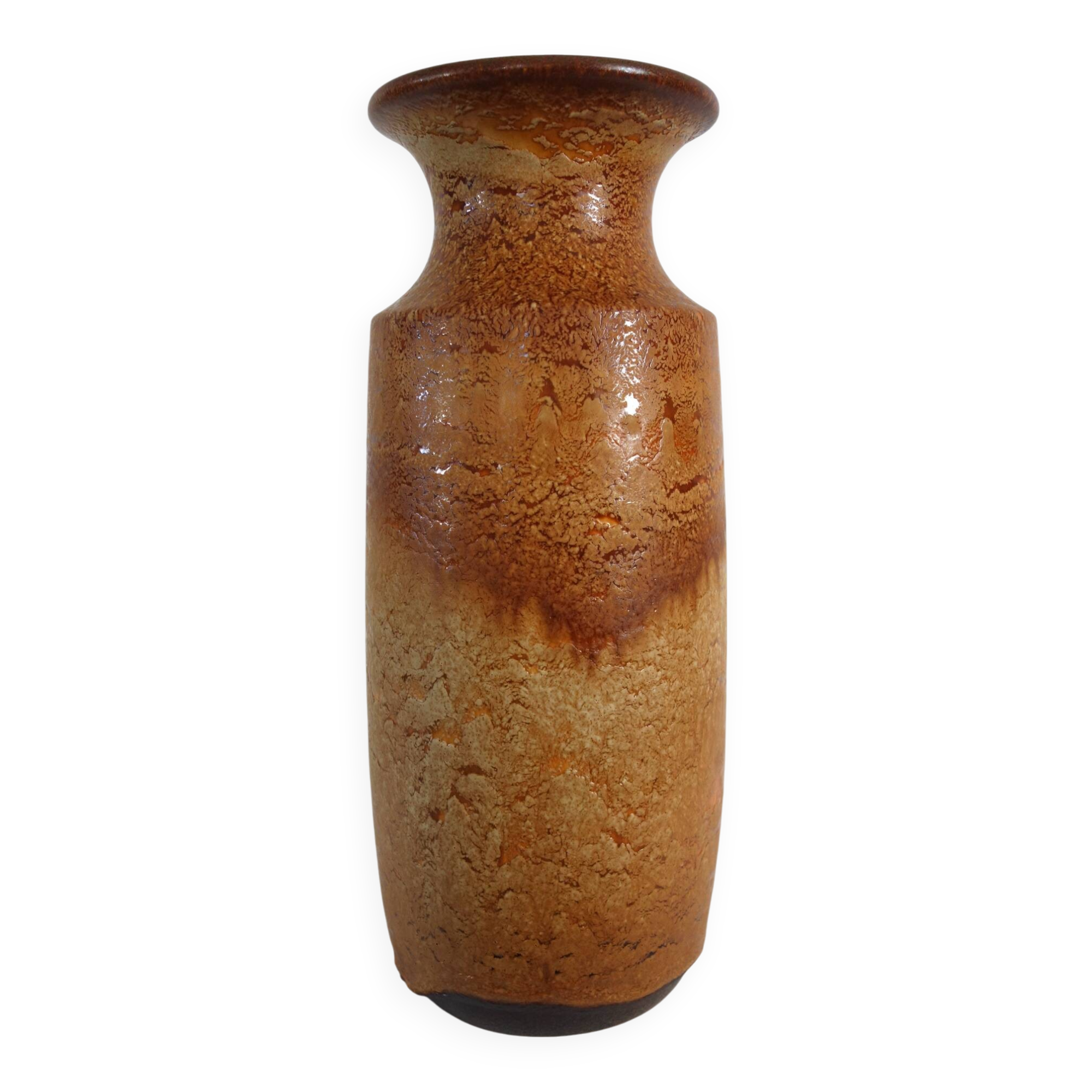 Large Scheurich vase, fat lava decor, 60s