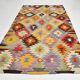 6x10 Geometric Style Vintage Kilim Rug,