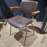 Set of armchairs Kho Liang Ié, brown vinyl, 60s, Netherlands