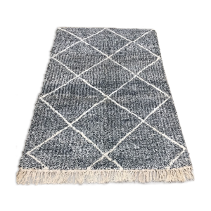 tapis en laine gris chiné