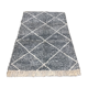 Carpet in wool gray mottled diamonds beni ouarain 250x172cm