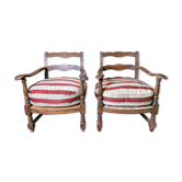 Pair of English style armchairs