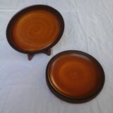 Set of 5 flat plates made of St Amand