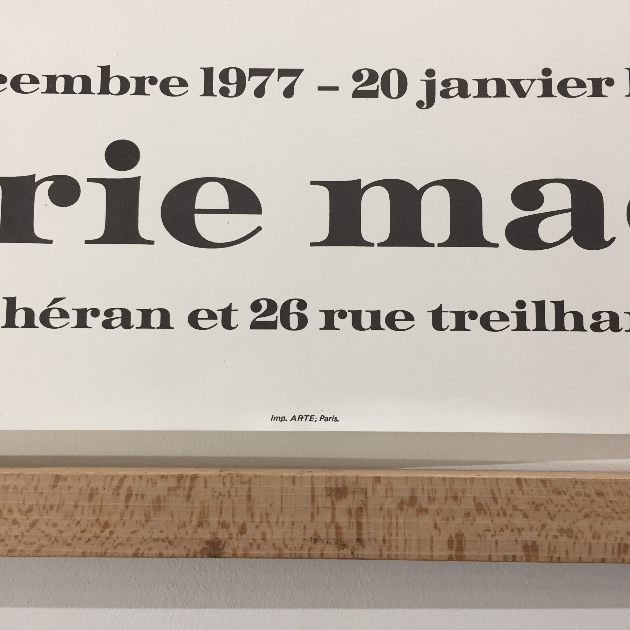 Poster exhibition LINDNER, Galerie MAEGHT (1977).
