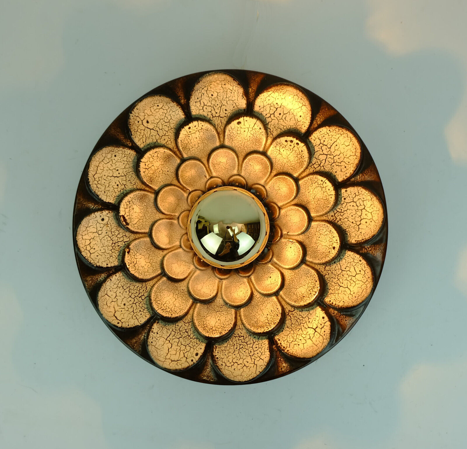 Flower-shaped ceramic sconce 1970s