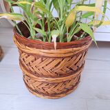 Cache pot en osier