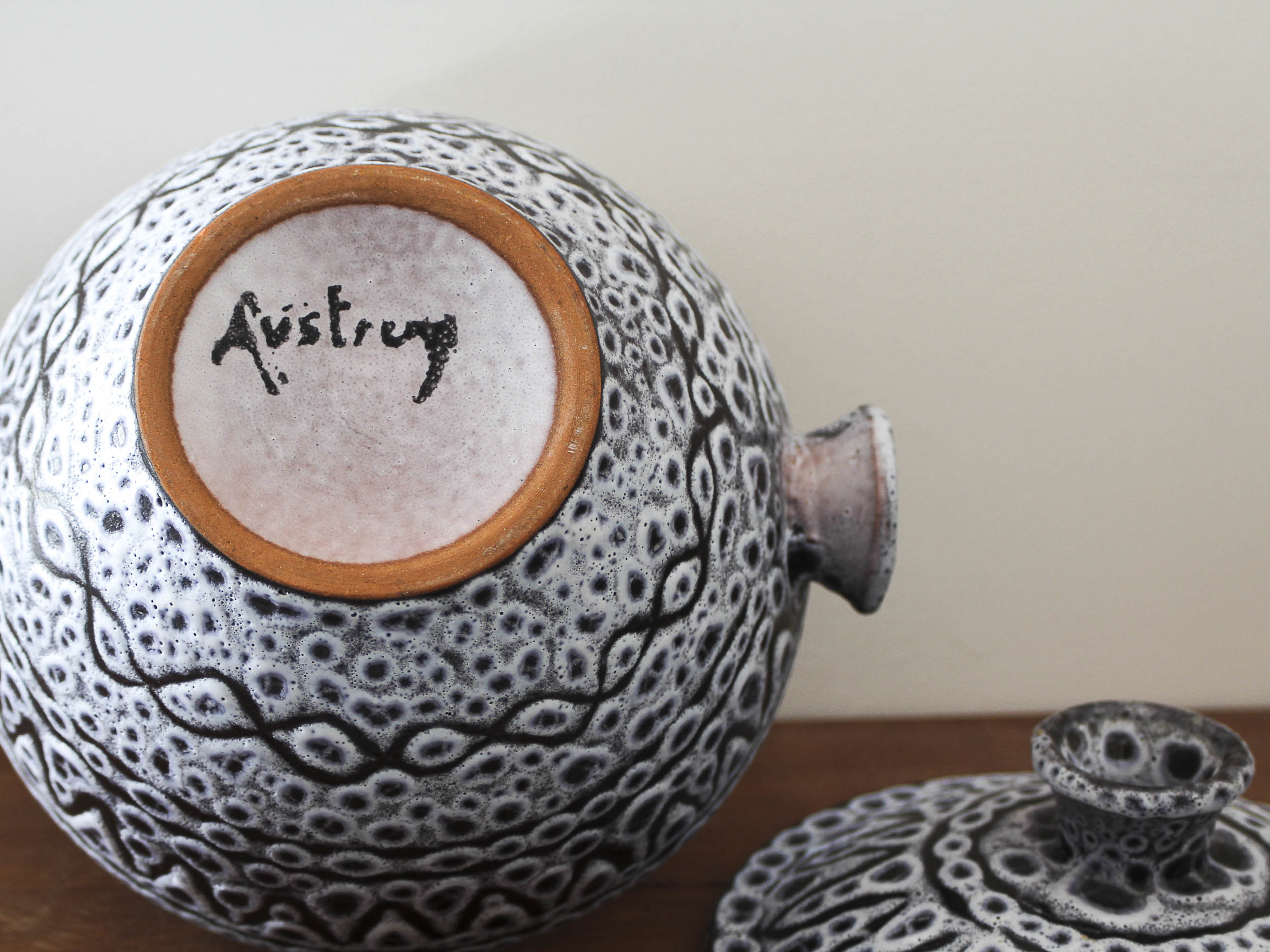 Jean Austruy ceramic covered pot