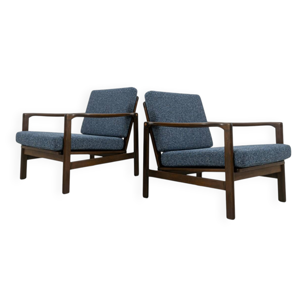 Paire de fauteuils B-7522 par Zenon Bączyk, Pologne, années 1960