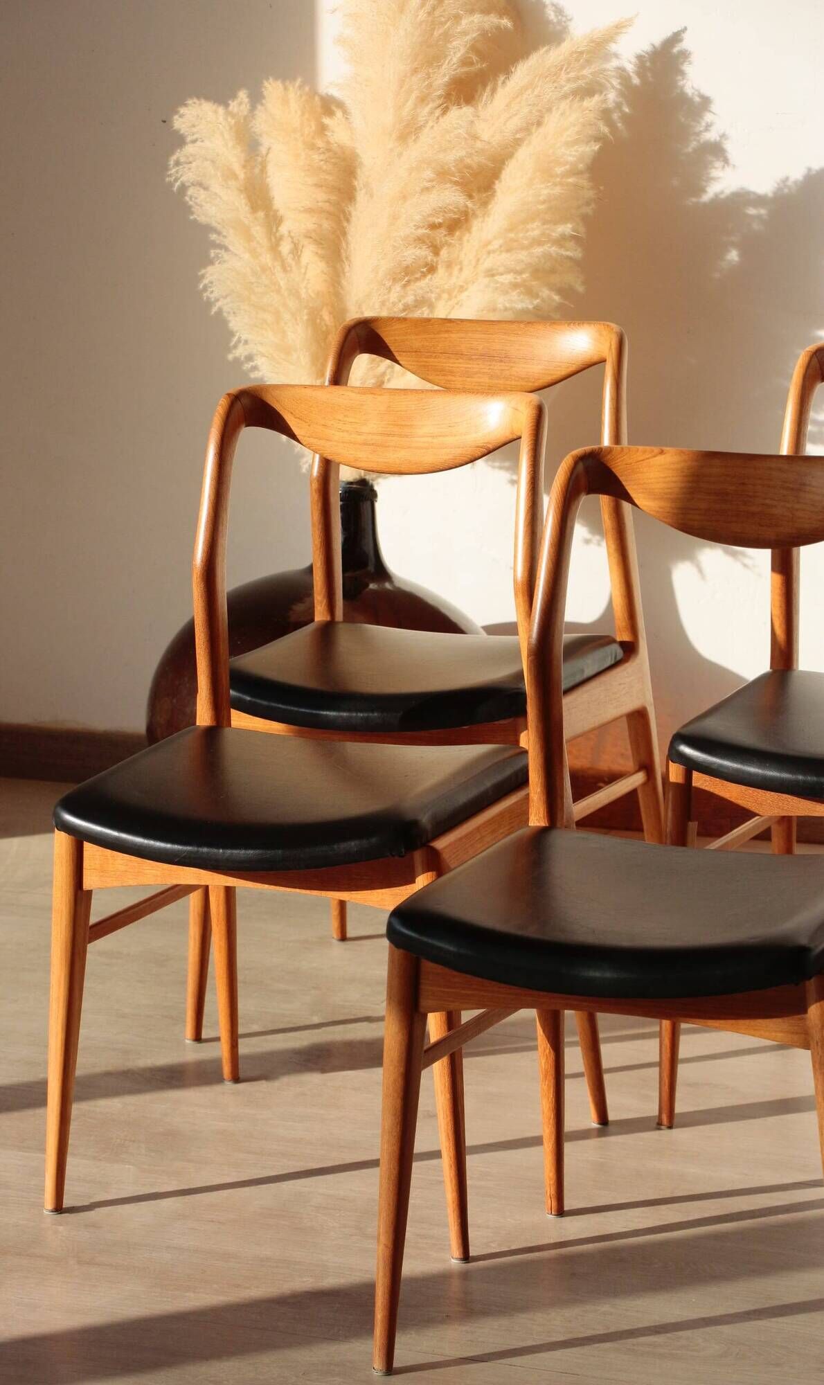 Set of 6 Vintage Scandinavian Teak Chairs – 1960s