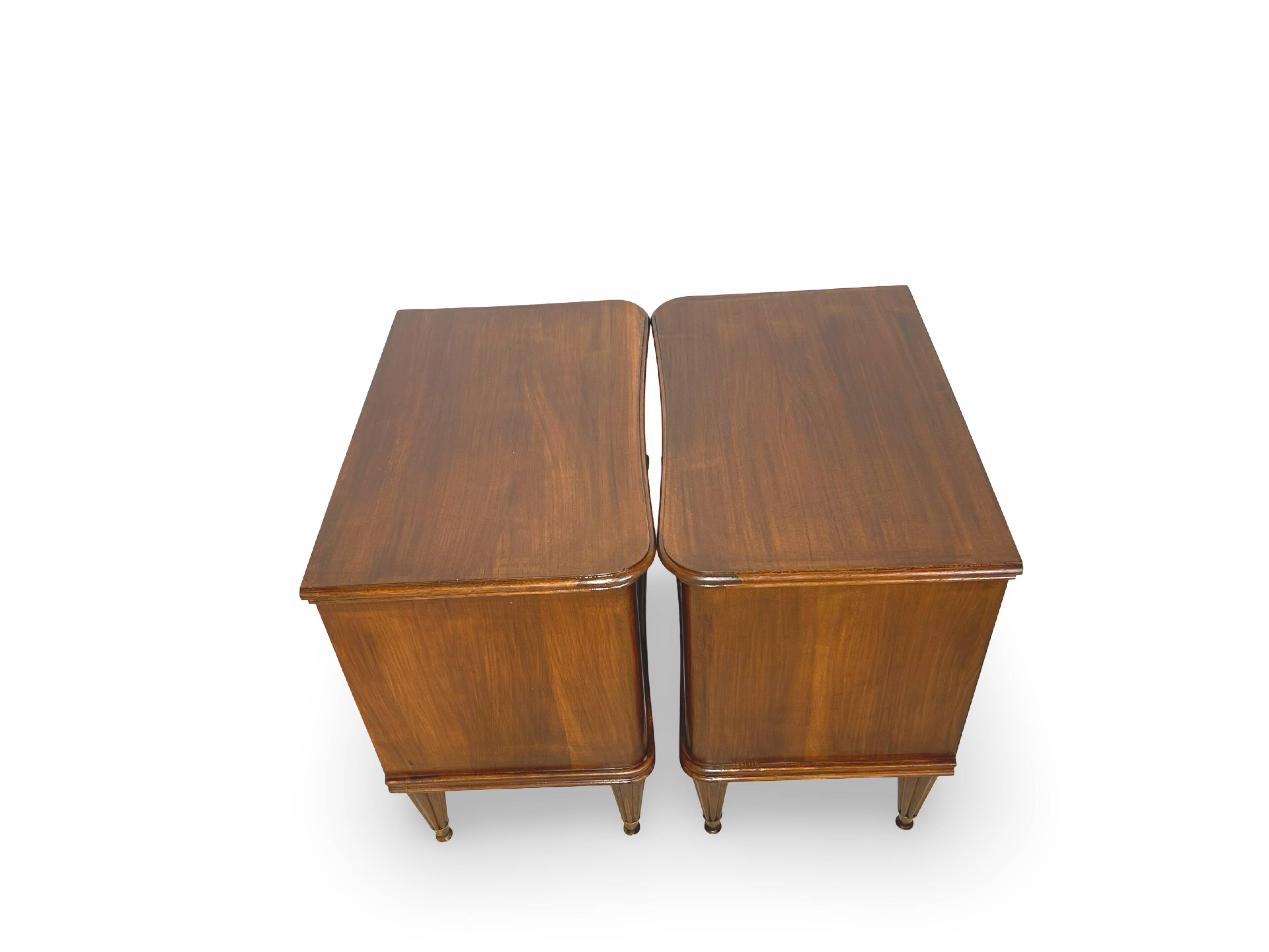 Pair of Italian bedside tables from the mid-20th century.