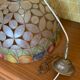 Mother-of-pearl pendant lamp, fruit theme