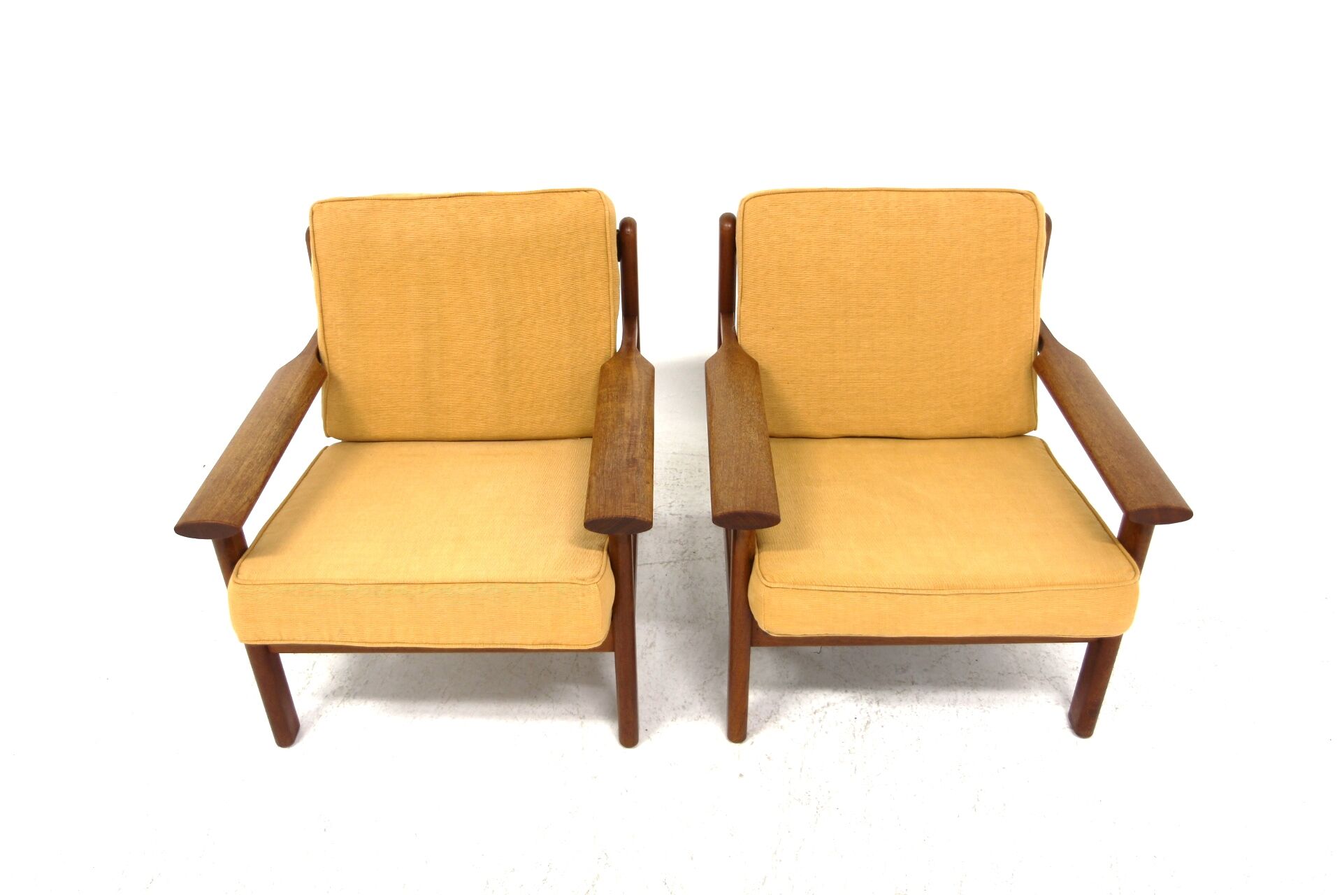 Set of 2 Scandinavian teak armchairs, Poul Volther, Gemla Möbler, Sweden, 1960