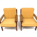 Set of 2 Scandinavian teak armchairs, Poul Volther, Gemla Möbler, Sweden, 1960