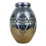 Aluminum art deco vase signed Laveur "Caudron Art"