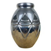 Aluminum art deco vase signed Laveur "Caudron Art"