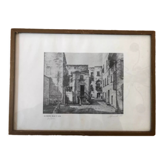 Lithographie originale d'après Girardi ,numérotée , Signée et datée  au crayon