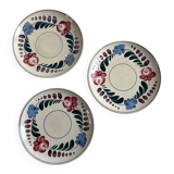 3 small hand-painted dessert plates from Sarreguemines