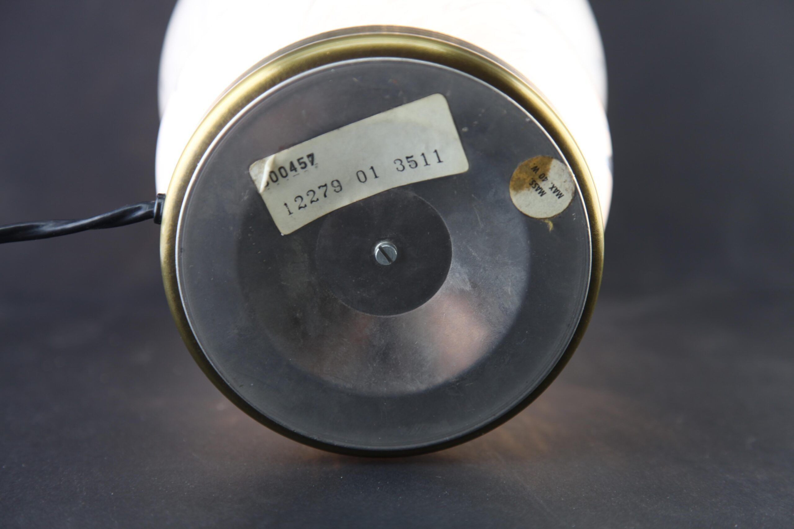 Glass table lamp, Peill & Putzler White Clouds, 1970s