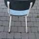 2 chaises en formica bleu vers 1950